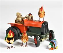 Steiff, Traktor + diverse Tiere
