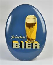 Blechschild "Frisches Bier"