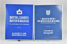 Bayrische Landesbausparkasse & Bayern Versicherung, Emailschilder