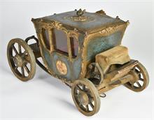 Französischer Miniaturwagen mit bemalten Szenen um 1885