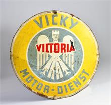 Victoria Vicky Motor-Dienst, Blechschild