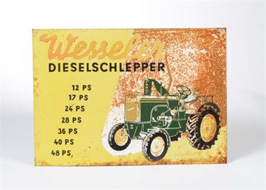 Blechschild "Wessler Dieselschlepper"