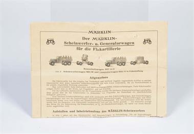 Märklin, Bedienungsanleitung "Scheinwrfer + Generatorwagen"