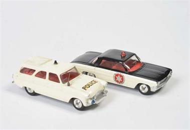 Corgi Toys, Oldsmobile Super 88 Police + Ford Zephyr Police
