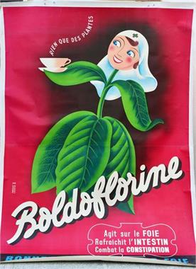 Plakat "Boldoflorine" von 1938