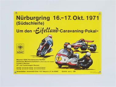 2 Plakate "Eifelland Caravaning Pokal" 1971 + "ADAC Eifelrennen"