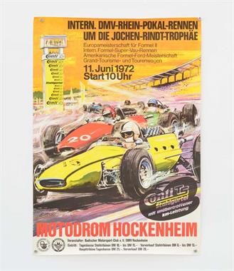 2 Plakate "Martini Gold Cup" 1973 + "Motodrom Hockenheim" 1972