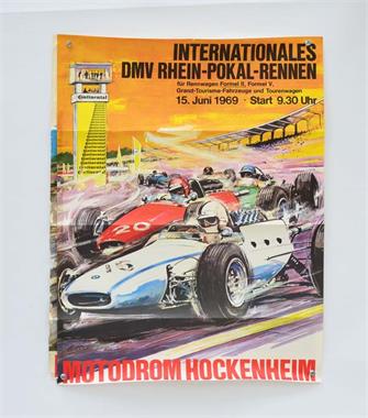 2 Plakate "Internationales DMV Rhein-Pokal-Rennen" 1969 + "Internationales DMV Mai-Pokal-Rennen"