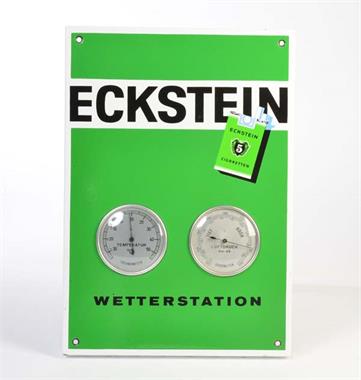Emailleschild "Eckstein Wetterstation"