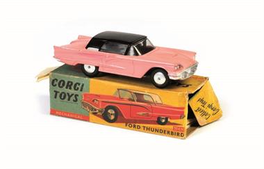 Corgi Toys, Ford Thunderbird 214 M Coupe, pink/schwarz