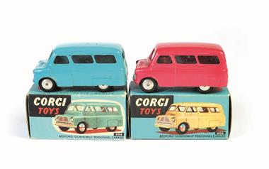 Corgi Toys, 2x Bedford Dornmobile 404