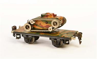 Märklin, Flachbordwagen + Panzer