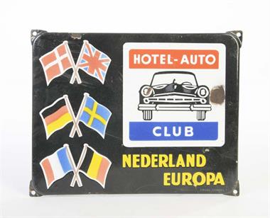 Emailleschild "Hotel Auto Club"
