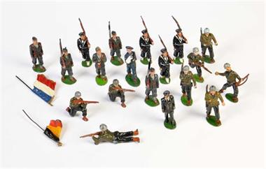 Timpo Toys, 19 französische + belgische Soldaten