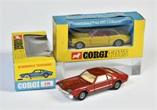 Corgi Toys, 276 Oldsmobile Tornado & 338 Chevrolet SS 350 Camaro