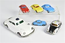 Gescha, Norev u.a., 6 Porsche Modelle