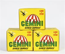 3x Lonestar, Gemini Space Capsule with parachute and astronaut
