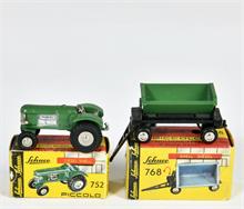 Schuco Piccolo, Traktor 752 & Lorenkipper 768