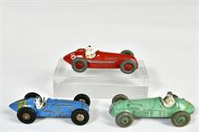 Dinky Toys, 3x Monoposto Rennwagen