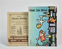 Franz Carl Weber Spielwaren Katalog 1963-64 & Katalog Hans Schneeberger Holzarbeiten ca. 1913
