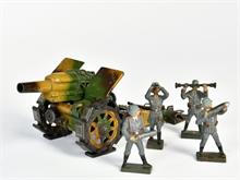 Hausser, Geschütz + Artilleriesoldaten