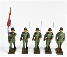Lineol, 5 niederländische Soldaten, u.a. Fahnenträger
