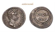 Römische Münzen, Augustus, 30 v.-14 n. Chr., AR-Denar, 19/18 v. Chr.