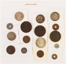 Thailand, Lot Münzen verschiedener Regenten und Nominale des 19. und 20. Jhd., Darunter auch Seltenheiten. Meist sehr s