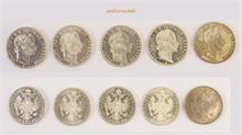 Österreich, Franz Joseph, 1848-1916, Gulden , 1859, 1860 (3x), 1861