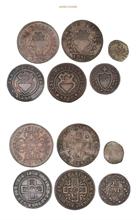 Schweiz Freiburg, Lot von Kleinmünzen des 19. Jhd., vom Pfennig bis zum Batzen