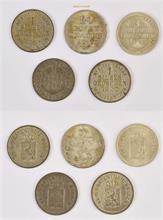 Hessen Kassel, Lot von 5 verschiedenen Silberkleinmünzen