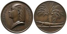 Frankreich, Directoire, 1795-1799, Bronzemedaille, AN VII (1799), auf die Eroberung von Oberägypten, Slg. Julius 694, Zeitz 9