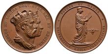 Schweden, Karl XV. 1859-1872, Bronzemedaille, o.J. 1860, Huldigung der Frederic Universität in Norwegen, Wurzbach 4417