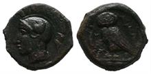 Sicilia, Kamarina, AE-Tetras, 410-405 v. Chr.