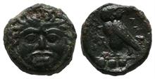 Sicilia, Kamarina, AE-Tetras, 410-405 v. Chr.