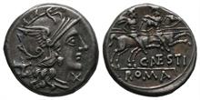 Römische Münzen, C. Antestuis, Denar, 146 v. Chr.