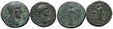 Lot von 2 Römischen Münzen, Bronze (138-161) und Pisidia (193-211)