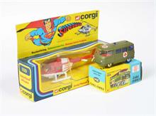Corgi Toys, Militär Ambulanz + Supermann Hubschrauber