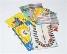 Matchbox: 9 Kataloge 50er/60er Jahre