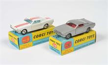 Corgi Toys, Ford Mustang Nr. 325 + Ford Mustang Nr. 320