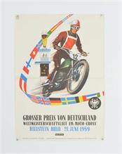 Plakat "Großer Preis von Deutschland, Moto-Cross, Bielstein 1959"