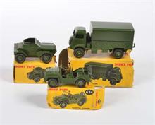 Dinky Toys, 3 Militärfahrzeuge Nr. 674 + 673 + 623