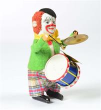 Schuco, Clown mit Trommel + Becken