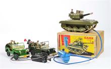 Gama/Arnold, 1 Panzer + 2 Mannschaftswagen