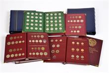 Russland, Große Sammlung von Kursmünzen aus der Zeit von 1896-2021 in acht Alben