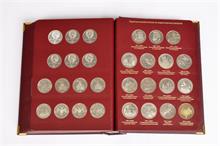 Russland, Sowjetunion 1917-1991, Sammlung von CU/NI  Gedenkmünzen aus der Zeit von 1967-1995