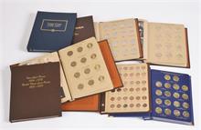 Vereinigte Staaten von Amerika, große Sammlung von Münzen aus der Zeit von 1818-2020, zusammengefasst in acht Alben