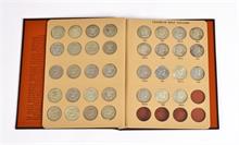 Vereinigte Staaten von Amerika, Sammlung von allen 35 "Franklin Half Dollars" aus der Zeit von 1948-1963
