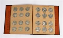 Vereinigte Staaten von Amerika, Sammlung von allen 46 "Modern Commemorative Silver Dollars" aus der Zeit von 1983-1994