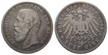 Baden, Friedrich I. 1856-1907, 5 Mark 1891